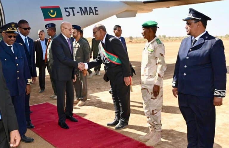 وصول الرئيس محمد ولد الشيخ الغزواني لمدينة روصو