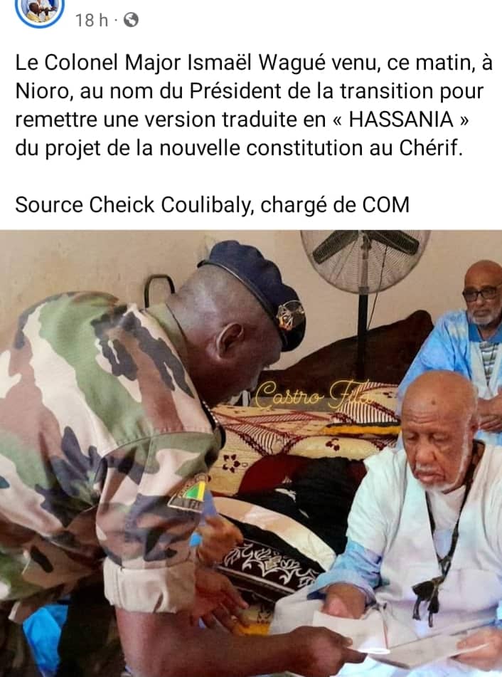 عضو المجلس العسكري الانتقالي العقيد اسماعيل واغي يسلم&nbsp;(…)