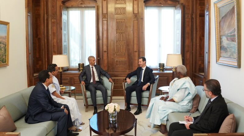 الرئيس السوري بشار الأسد يستقبل وفداً برلمانياً موريتانياً