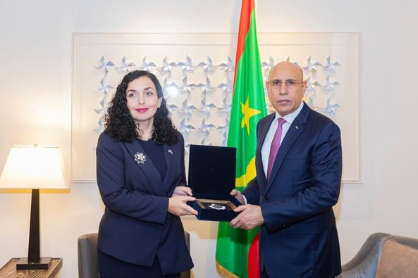 الرئيس ولد الغزواني يلتقي الرئيسة افيوزا عثماني