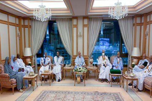 الرئيس ولد الغزواني لبعثة الحج الرسمية وممثلين عن&nbsp;(…)