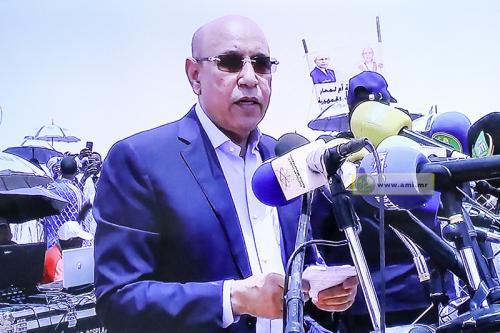 الرئيس ولد الغزواني خلال افتتاحه للحملة الزراعية من&nbsp;(…)
