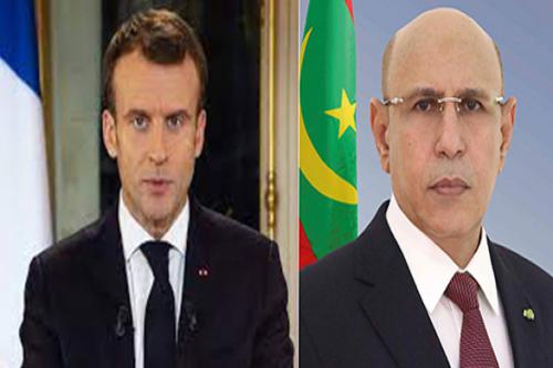 ولد الغزواني لماكرون: أؤكد لكم عزمنا على العمل معا