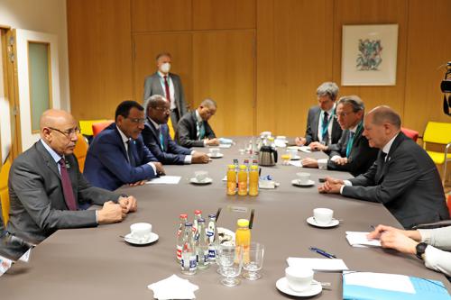 لقاء ثلاثي بين ولد الغزواني وبازوم والمتشار الألماني