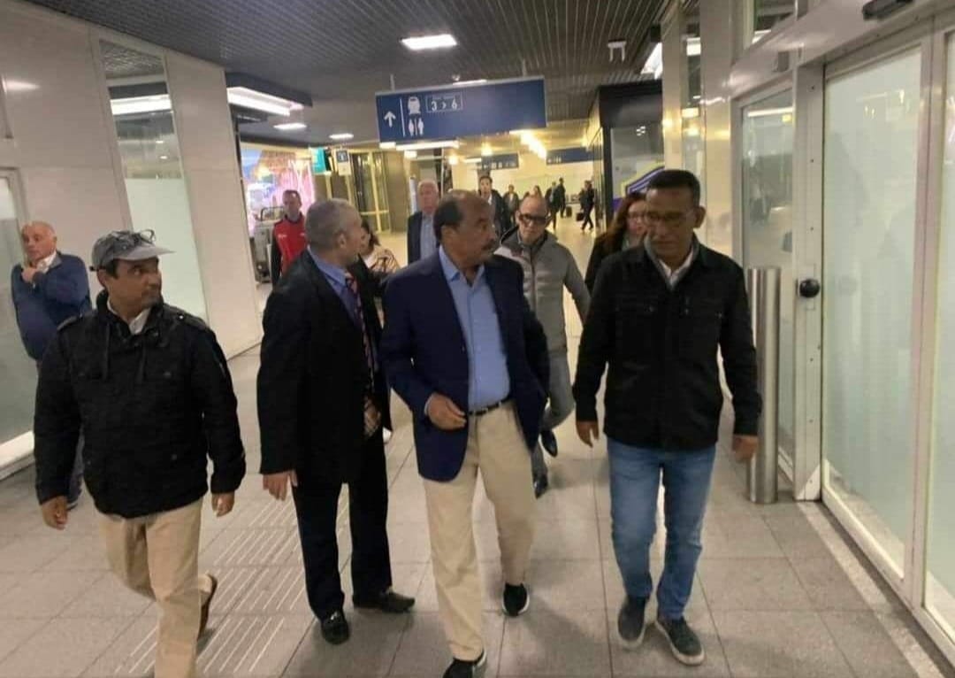 صورة جديدة للرئيس السابق ولد عبد العزيز في بروكسيل