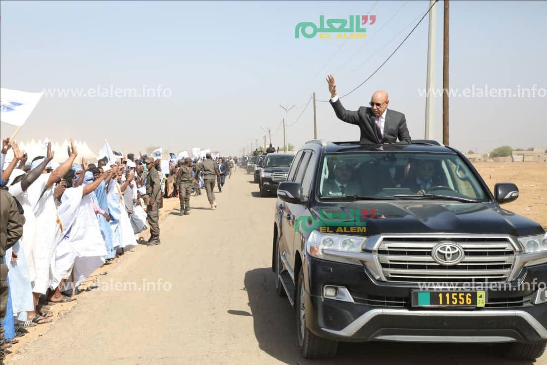 صور من وصول الرئيس ولد الغزواني لرصو