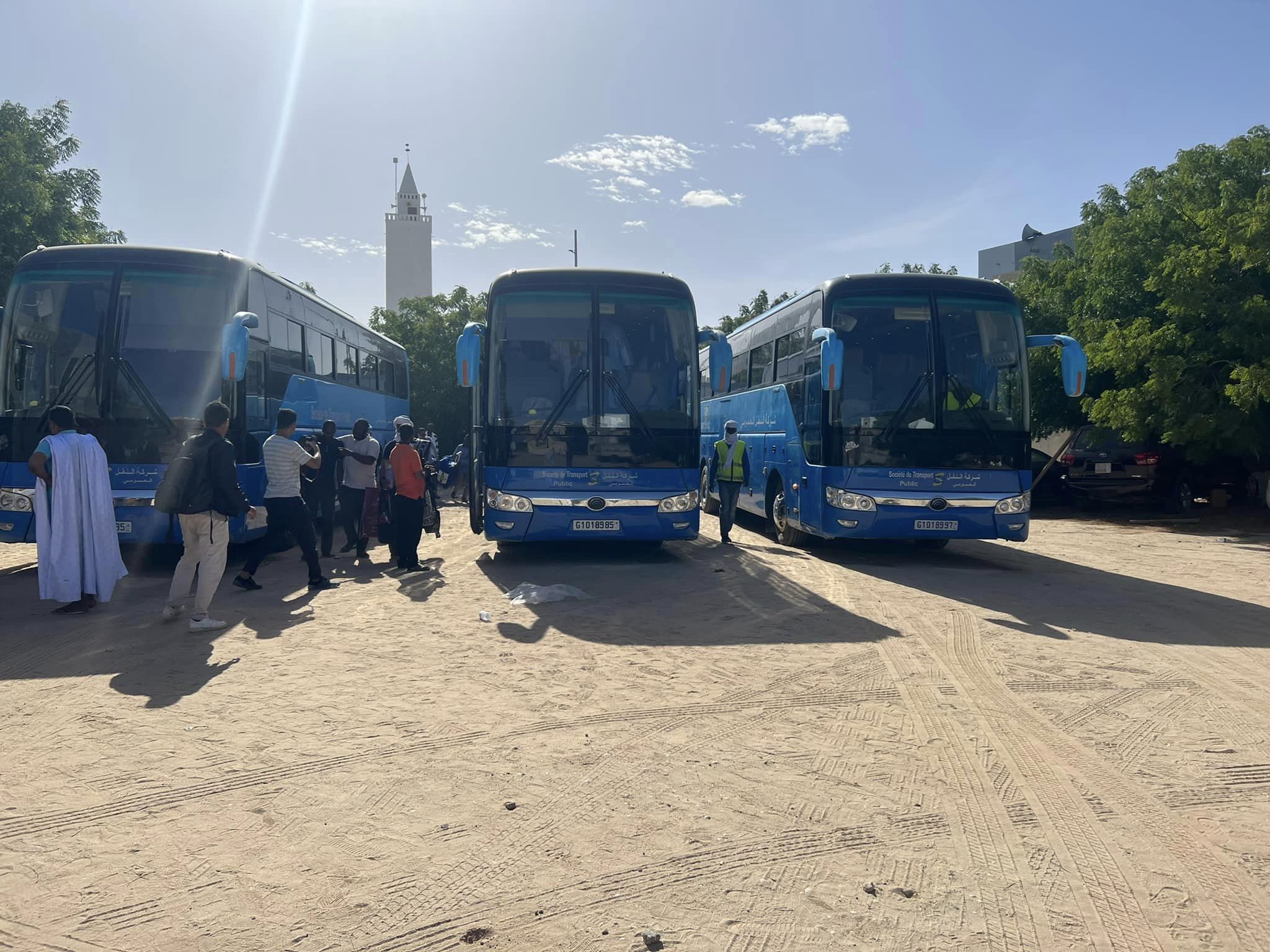 صور من مغادرة الفوج الأول من الحجاج من جامع ابن عباس إلى&nbsp;(…)