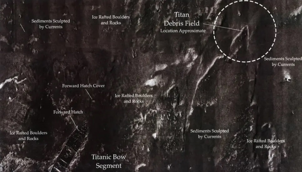 خريطة جديدة تكشف: الغواصة تيتان تحطمت قرب سفينة (...)
