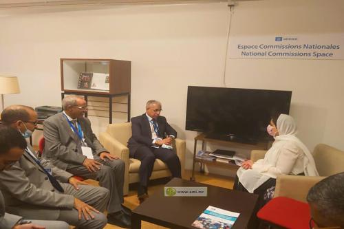 وزير الثقافة الموريتاني يلتقي مندوبة السعودية لدى اليونسكو