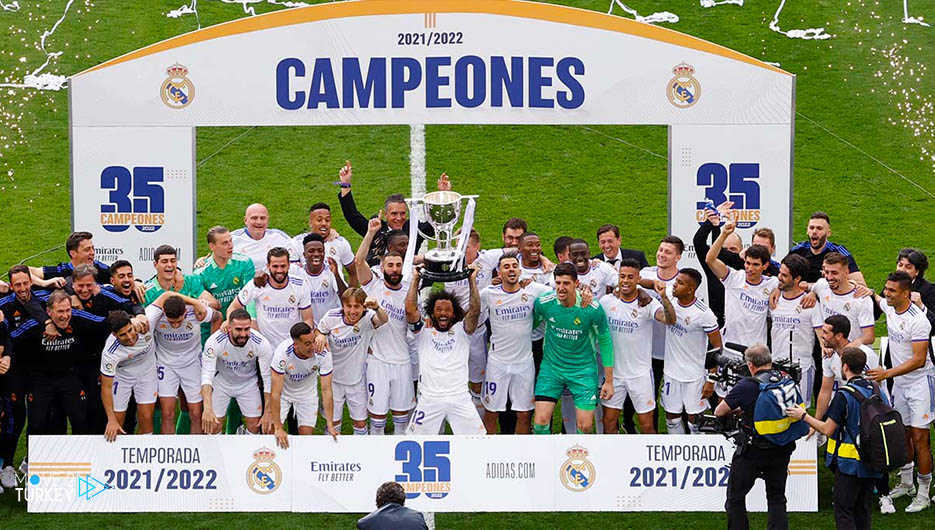 تعرف على كم يكسب ريال مدريد بعد فوزه بلقب الليغا للمرة&nbsp;(…)