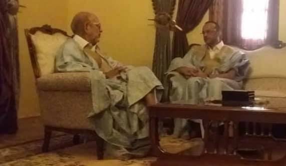 المرشح سيدي محمد ولد بوبكر يلتقي الرئيس السابق سيدي ولد&nbsp;(…)