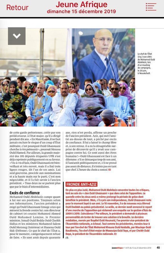 جون آفريك: ولد الغزواني يتحرر