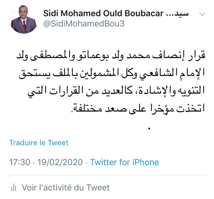 مرشح سابق للرئاسيات يشيد بقرار إلغاء المتابعة في حق ولد&nbsp;(…)