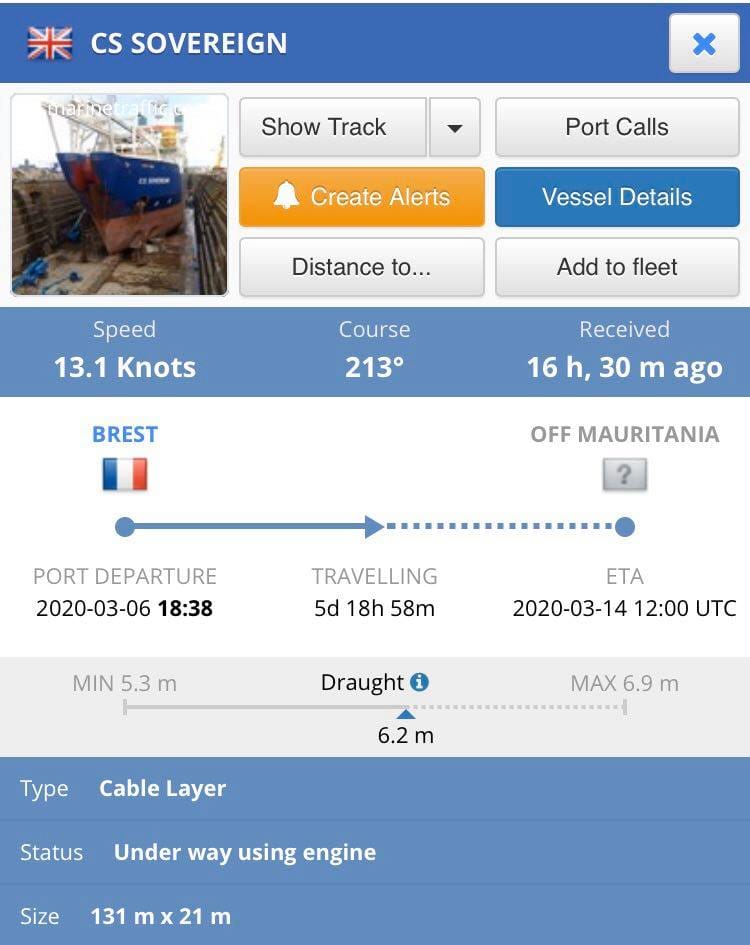 موقع مراقبة السفن: سفينة (sc sovereign) البريطانية&nbsp;(…)