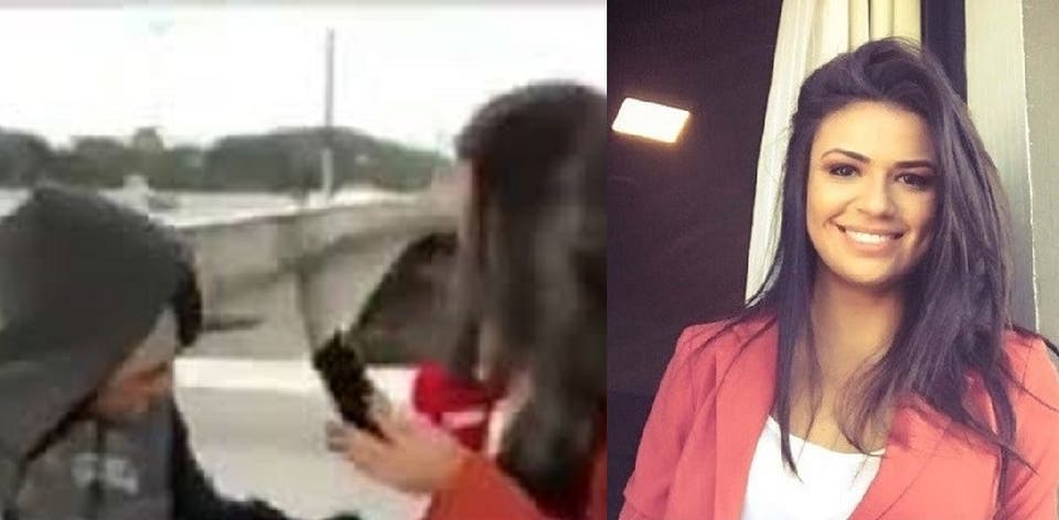 صورة للحظة تعرض مراسلة لعملية سطو مسلح أثناء بث مباشر