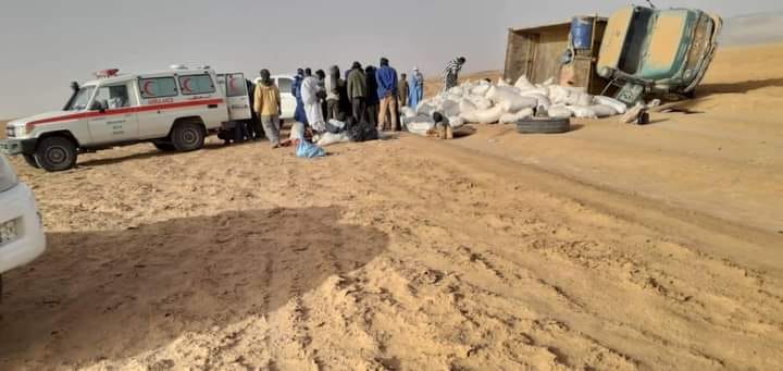 صورة الحادث البشع الذي توفي فيه منقب وجرح آخرون