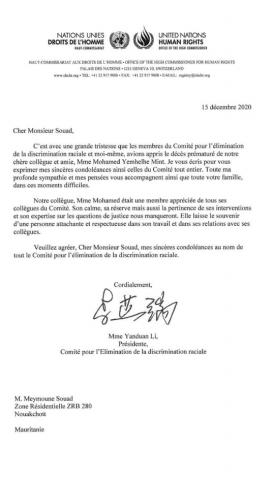 الأمم المتحدة تعزي في وفاة القاضي يمهلها بنت محمد الطالب