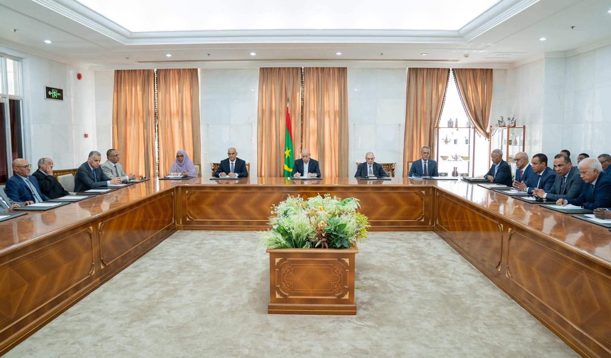 الرئيس غزواني يجتمع بأعضاء الاتحاد العاملين في مجال الصيد